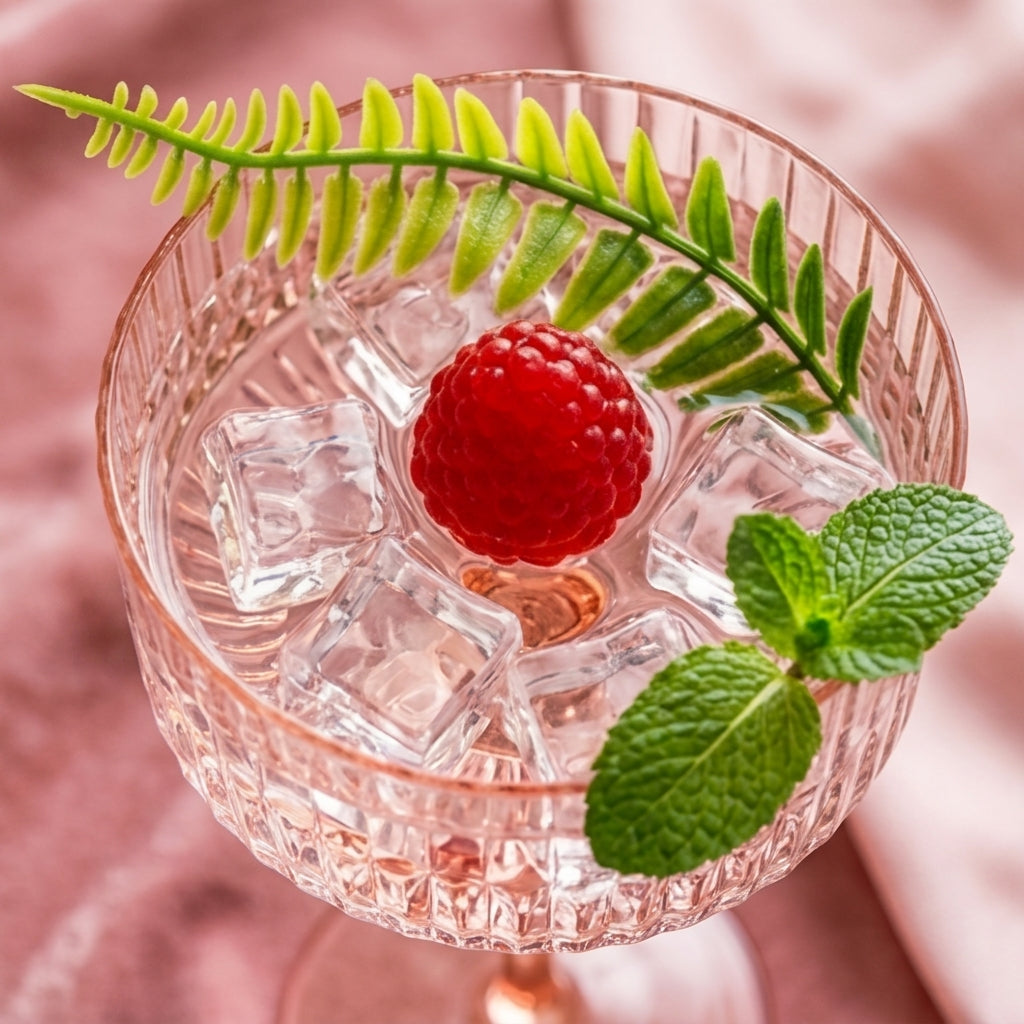 Blush Pink Ribbed Coupe Glass Set