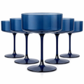 Midnight Blue Coupe Glass Set