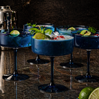 Midnight Blue Coupe Glass Set
