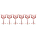 Rose Pink Vintage Coupe Glass Set