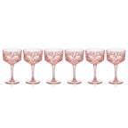 Rose Pink Vintage Coupe Glass Set