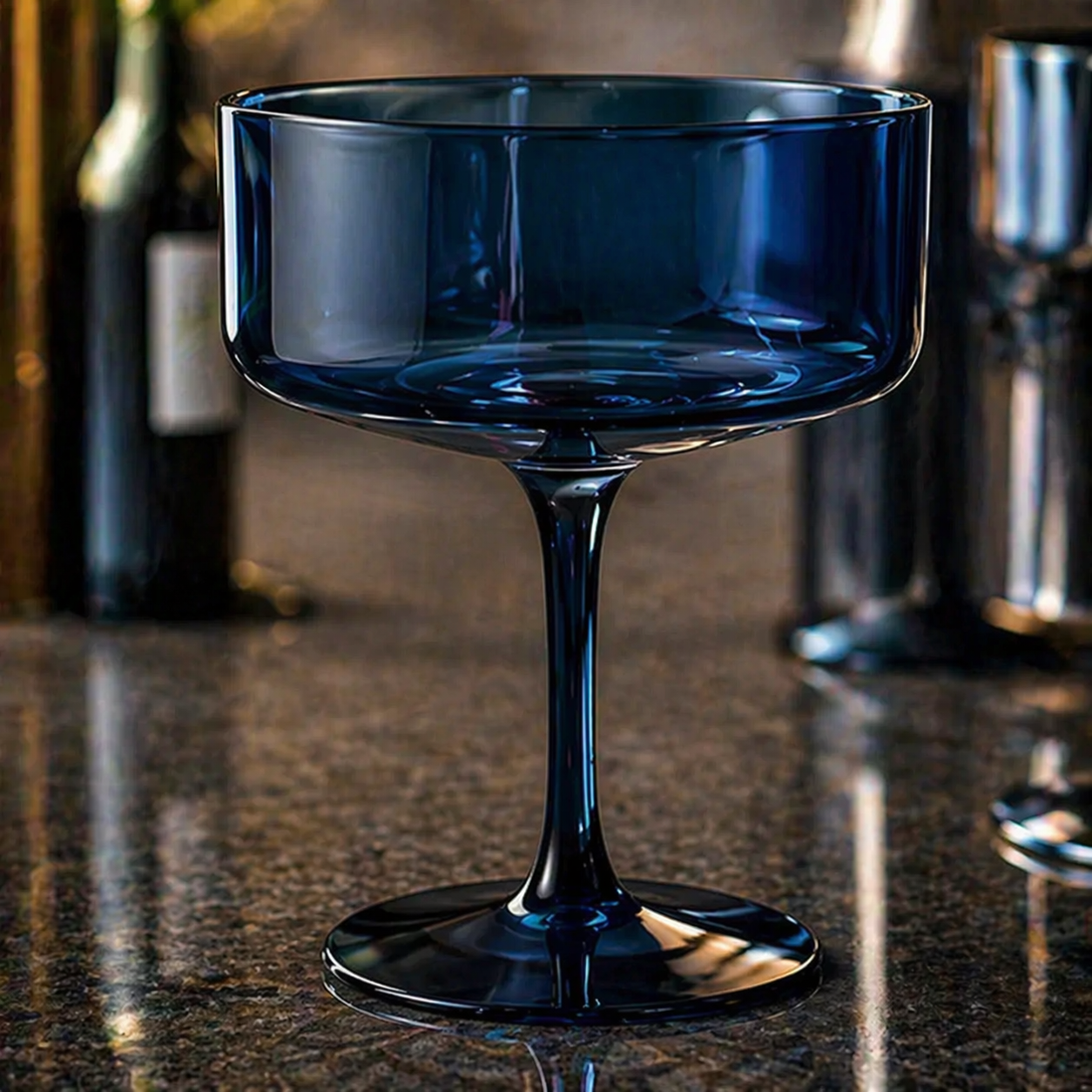 Midnight Blue Coupe Glass Set